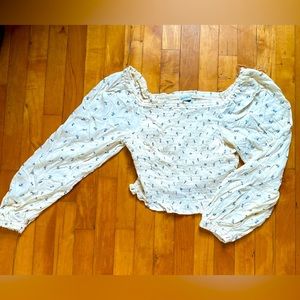 Arizona Jean Co Juniors Long-Sleeved Crop Top